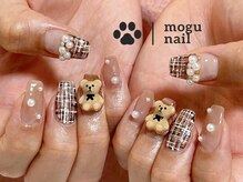 モグネイル(Mogunail)/くまちゃんネイル/秋冬ネイル