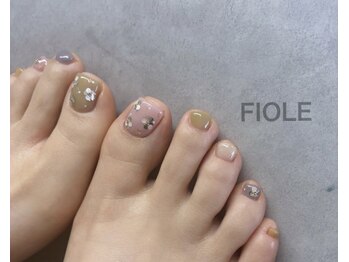 お花のフットネイル♪