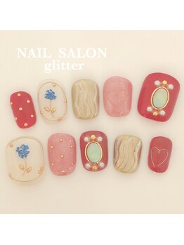 ネイルサロン グリッター(NAIL SALON glitter)/成人式ネイルチップ