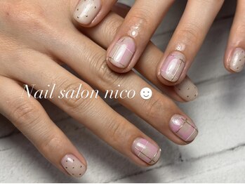 ニコ(nico)/simpleコース【ピンクチェック】