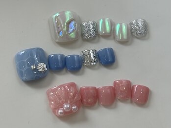 ネイルメゾン 天神店(NAIL MAISON)の写真/【￥7500 フットSコース】韓国系からトレンドデザインまで豊富にご用意♪　足元からかわいくしませんか？☆