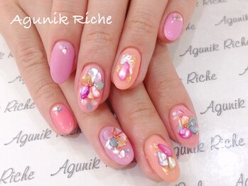 アグニークリッシェ(Agunik Riche)/【シェルフラワーネイル】