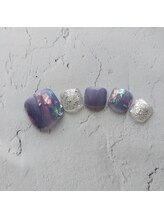 フレイムス アイラッシュ アンド ネイル(FRAMES)/透け感☆オーロラネイル