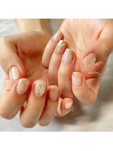 ネイルサロン イントゥ(into_)/ニュアンス　ミラーアート