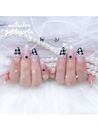 冬にオススメ☆定額千鳥柄ネイル