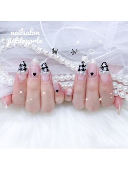 冬にオススメ☆定額千鳥柄ネイル