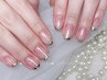 ☆人気マグネットフレンチ／ガラスフレンチ／ミラーフレンチネイル¥6980