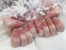 ネイルアンドまつげエクステ リッチエイト 原宿店(Rich8)/ちゅるん☆ガラスフレンチ