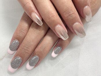 ネイルネージュ 錦糸町(Nail Neige)/持ち込み(フレンチ/ミラー)