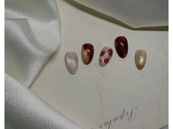 月限定　バラアートネイル♪