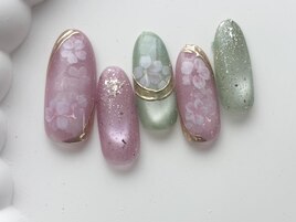 桜ネイル/8000円