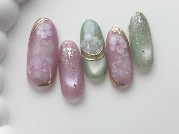 桜ネイル/8000円