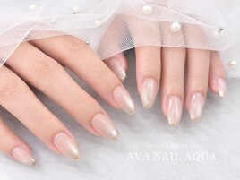 先端ふんわりミラーネイル