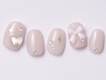 アイ ネイルズ 天神店(I nails)/ちゅるんリボン　￥8100