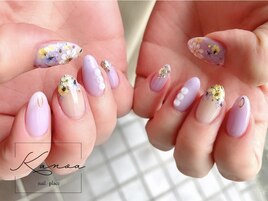 春にオススメ♪押し花ネイル
