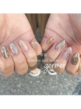 ジェルメ(germer)/人気の大理石風ニュアンスアート