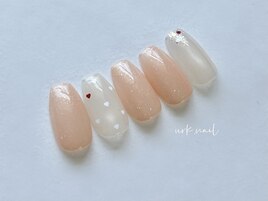 ドットネイル　ハートドット