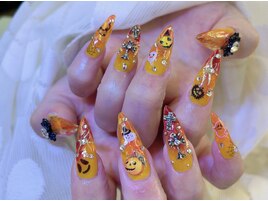 ハロウィンネイルチップネイル