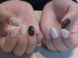 秋ニュアンスネイル