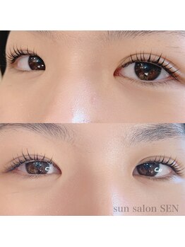 サンサロンセン(sun salon SEN)/時短メイクが叶うまつ毛パーマ♪