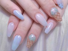 クイーンズネイルサロン(Queen's nail salon)/チップ長さだし持ち込みデザイン