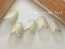 ウィスタリアフィールドネイル MONAD店(WISTARIA FIELD)/変形フレンチ　ネイル