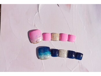 ブリオン 六本松店(Bullion)/シャイニーグラデネイル　フット