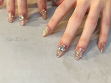 ネイル ドゥ 岡山駅前店(Nail Doux)/キラキラハートビジューネイル