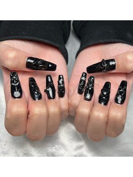 レディスペネイル ノマエ 名駅店(Redispe nail nomae)/Black nail