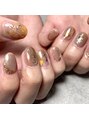 ビオトーププラス 浦和店(bio tope +)&nbsp;ブラウンニュアンスネイル[浦和/マグネット/フィルイン]
