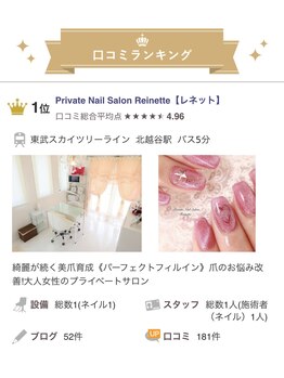 地域口コミランキング1年連続1位