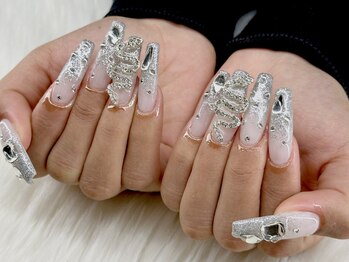 フラット(FLAT)/ギラギラ成人式ネイル