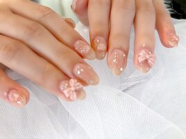 フレンチガーリー/リボンネイル