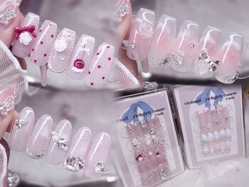 ビビットネイル 栄本店の写真/流行の韓国ネイル,ガーリーネイルがお得な定額プランで！心がときめくデザインで毎日がもっと素敵に☆