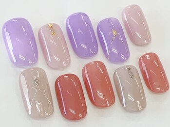 ネイルサロン クイール 小山店(NAIL SALON QUILL)/ワンカラー+ストーン