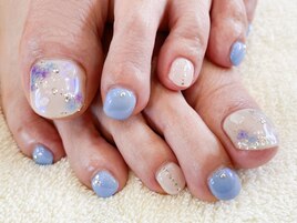 Foot 紫陽花ネイル♪