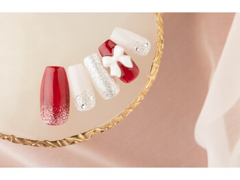 エムスラッシュ ソル センター南(M.SLASH SOL)/ワンポイントリボンネイル