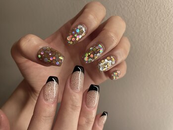 ジュイール ネイル 千葉店(Jouir nail)/黒フレンチ