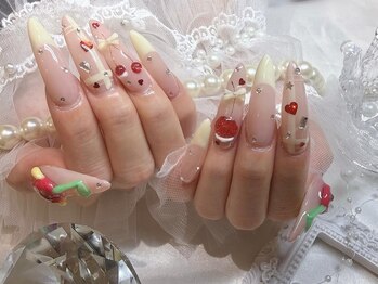 さくらんぼネイル♪ スカルプ