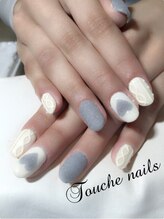 トゥーシェネイルズ(Touche'nails)/お客様ネイル　ベルベットニット