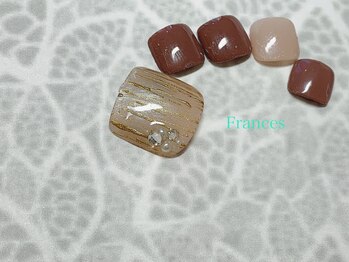 フランセス(Frances)/フット　縦ライン×ストーン