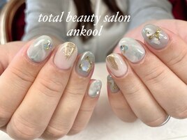 【ネイル】ニュアンス大理石