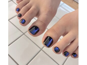 エクラン(Ecrin)/ミラーブルー×黒フット