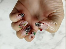 クリスタル(CRYSTAL)/クリスマスネイルデザイン