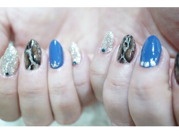 ネイル シスター(nail sister)/パイソン柄ネイル