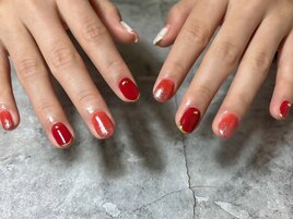 ラメグラ×細フレンチ☆