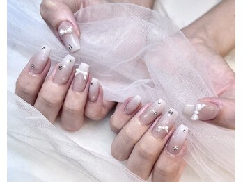 モカ 京橋(moca)/【Ayano】リボンネイル