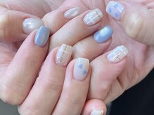イト 藤崎店(ito)/冬っぽチェック柄ネイル