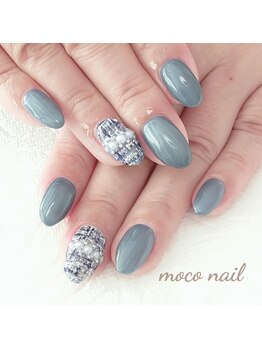 モコネイル(moco nail)/☆ワンカラー2本アート☆