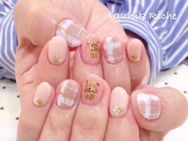 【チェックネイル】